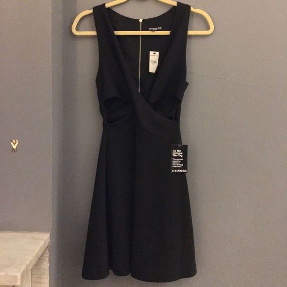 Express Wrap Cut-Out Skater Dress - Picture 6 of 8